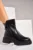 Ghete Dama Casual Negre din Piele Ecologica Jaxsyn