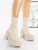 Ghete Dama cu Platforma Y2017 Bej | Mia Shoes