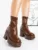 Ghete Dama cu Platforma Y2017 Maro | Mia Shoes