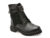 Ghete EPICA negre, CR156, din piele naturala si material textil