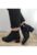 Ghete Elegante Dama 330018A 01-I Negre Velur + Lac – Negru
