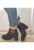 Ghete Elegante Dama E256 Negre Velur – Negru Velur