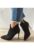Ghete Elegante Dama Mh003-2338 Negre Velur – Negru Velur