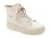 Ghete RIEKER albe, W2661, din piele naturala