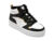Ghete SKECHERS alb-negru, COURT, din piele ecologica