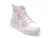 Ghete SKECHERS albe, HYPERLIFT, din piele ecologica