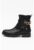 Ghete biker de piele cu detaliu lant
