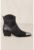 Ghete cowboy din piele cu aplicatie cap-toe metalizata