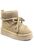 Ghete dama Hugh Platform piele intoarsa si textil SCW421P17