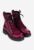 Ghete dama burgundy din piele naturala