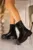 Ghete dama cu platforma Negre din Piele Ecologica Afsay