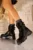 Ghete dama cu platforma Negre din Piele Ecologica Jhero