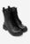 Ghete dama din piele texturata neagra