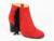 Ghete dama rosii piele intoarsa toc 7 cm Mony