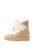 Ghete de piele intoarsa si blana shearling sintetica – cu talpa wedge ascunsa