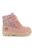 Ghete de piele nabuc si material textil cu barete velcro