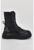 Ghete flatform de piele cu aplicatie logo