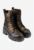 Ghete negre cu auriu din piele model snake print